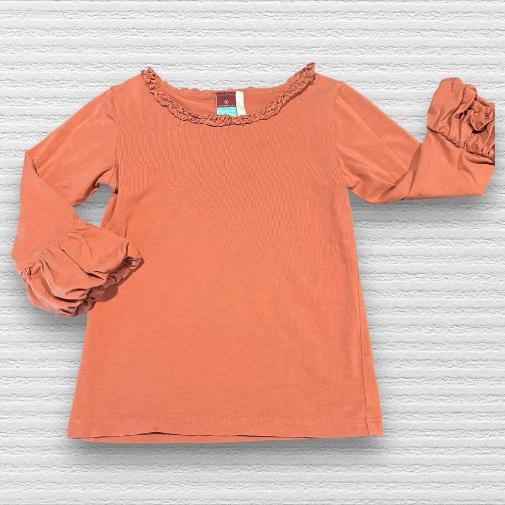 Matilda Jane 8 Character Counts Orange Sienna Puff Sleeve Long Sleeve Top